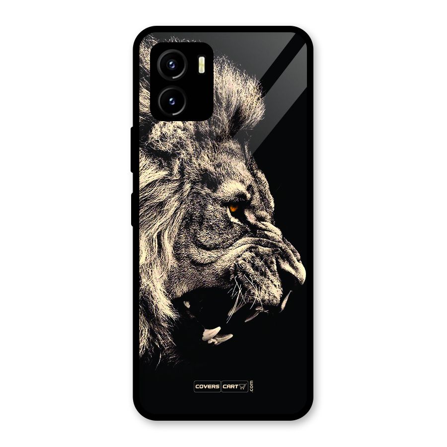 Roaring Lion Glass Back Case for Vivo Y15s