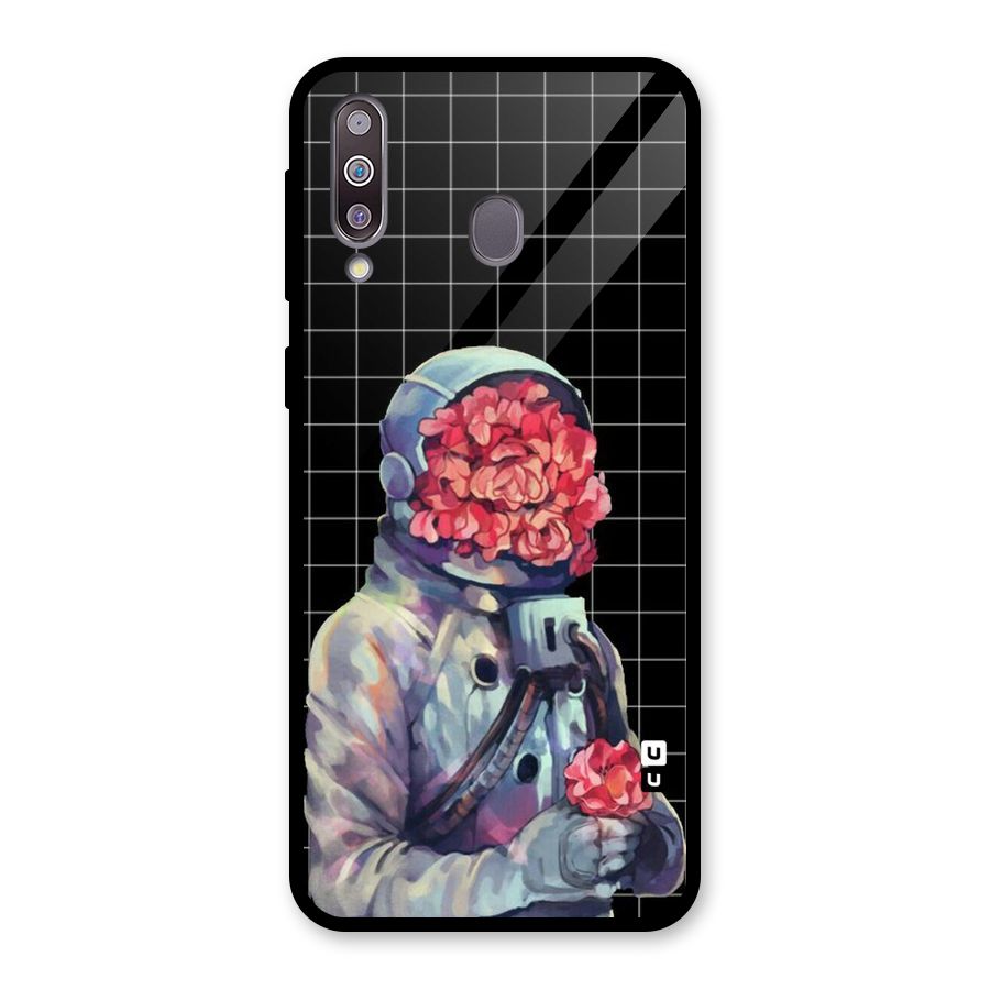 Robot Rose Glass Back Case for Galaxy M30