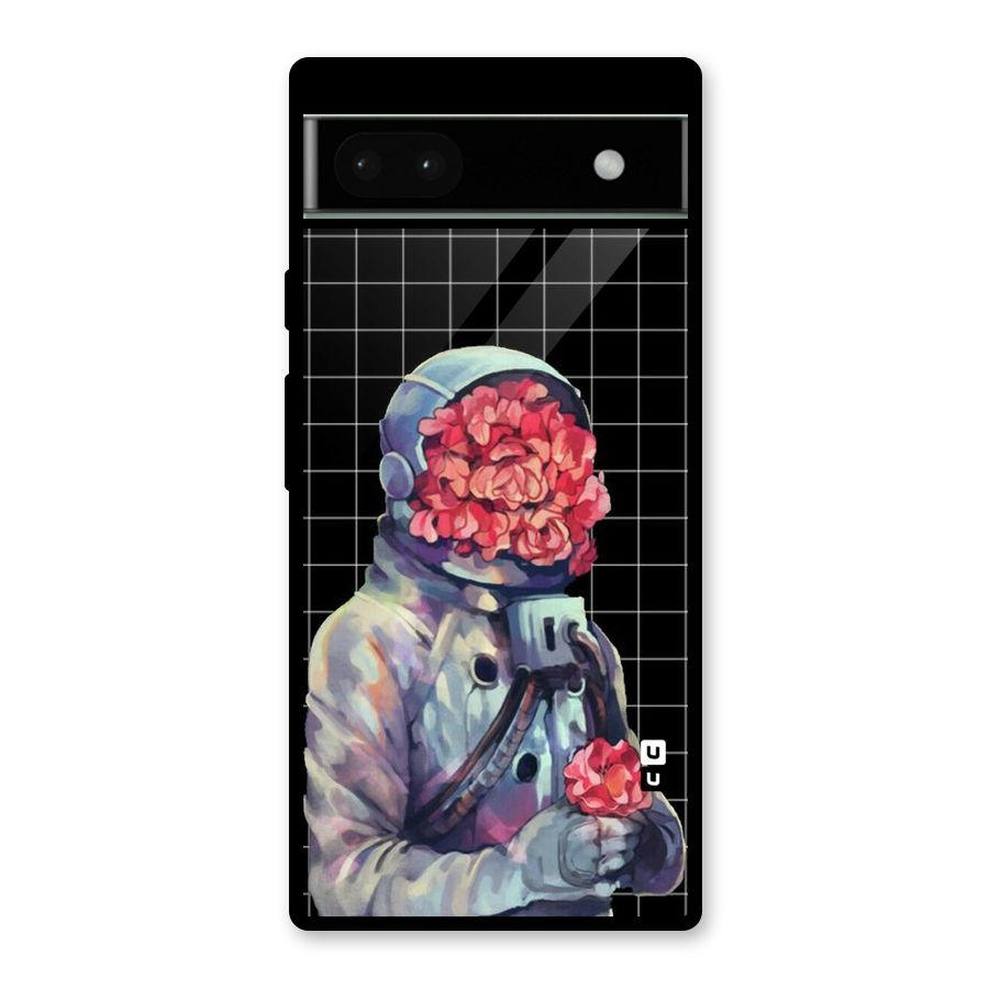 Robot Rose Glass Back Case for Google Pixel 6a