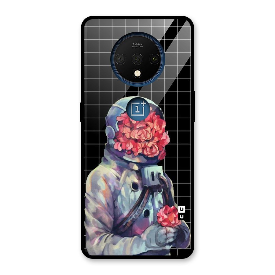Robot Rose Glass Back Case for OnePlus 7T