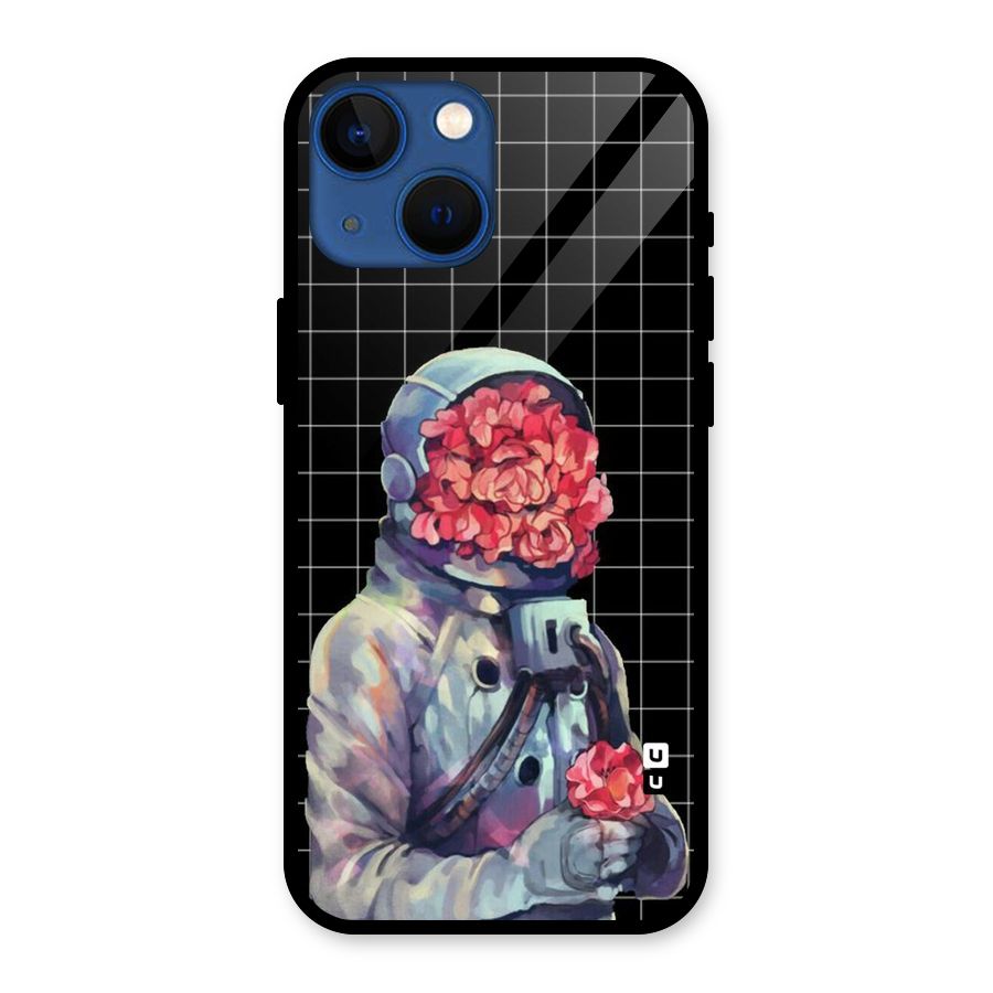 Robot Rose Glass Back Case for iPhone 13 Mini