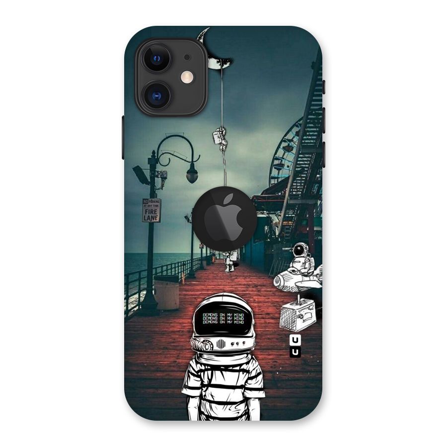 Robotic Design Back Case for iPhone 11 Logo Cut