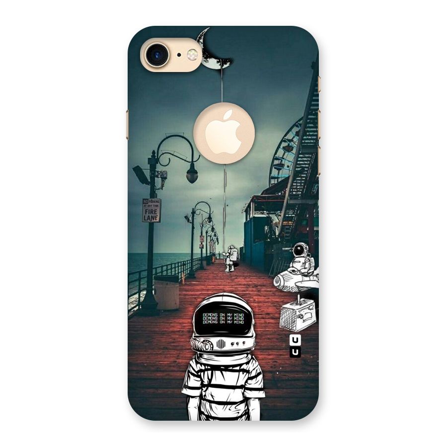 Robotic Design Back Case for iPhone 7 Logo Cut