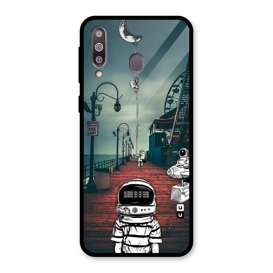 Robotic Design Glass Back Case for Galaxy M30