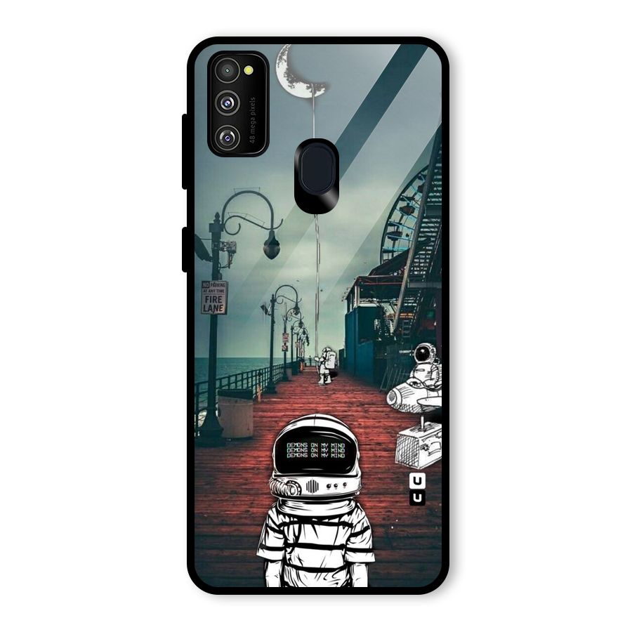Robotic Design Glass Back Case for Galaxy M30s