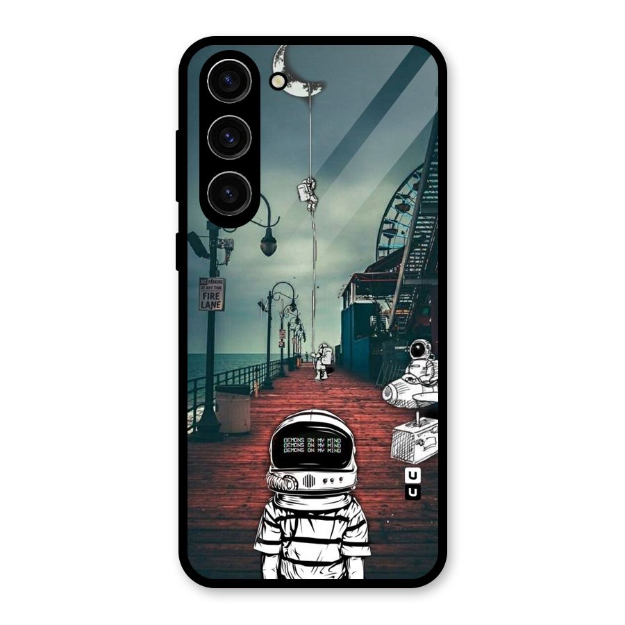 Robotic Design Glass Back Case for Galaxy S23 Plus