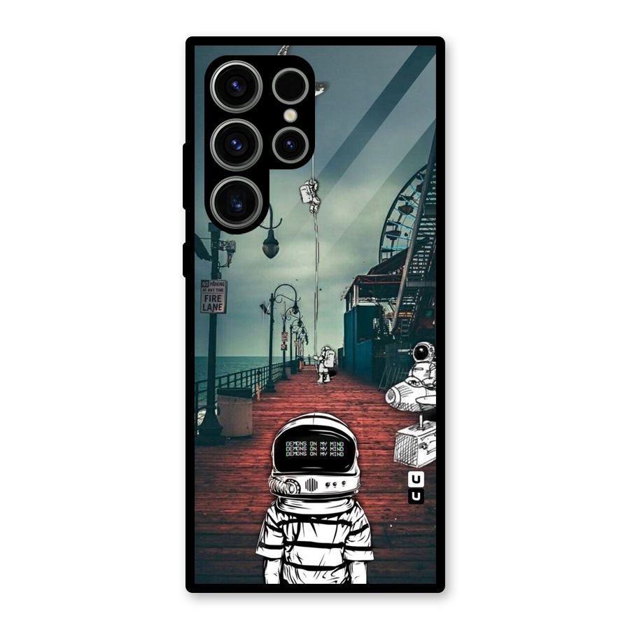 Robotic Design Glass Back Case for Galaxy S23 Ultra