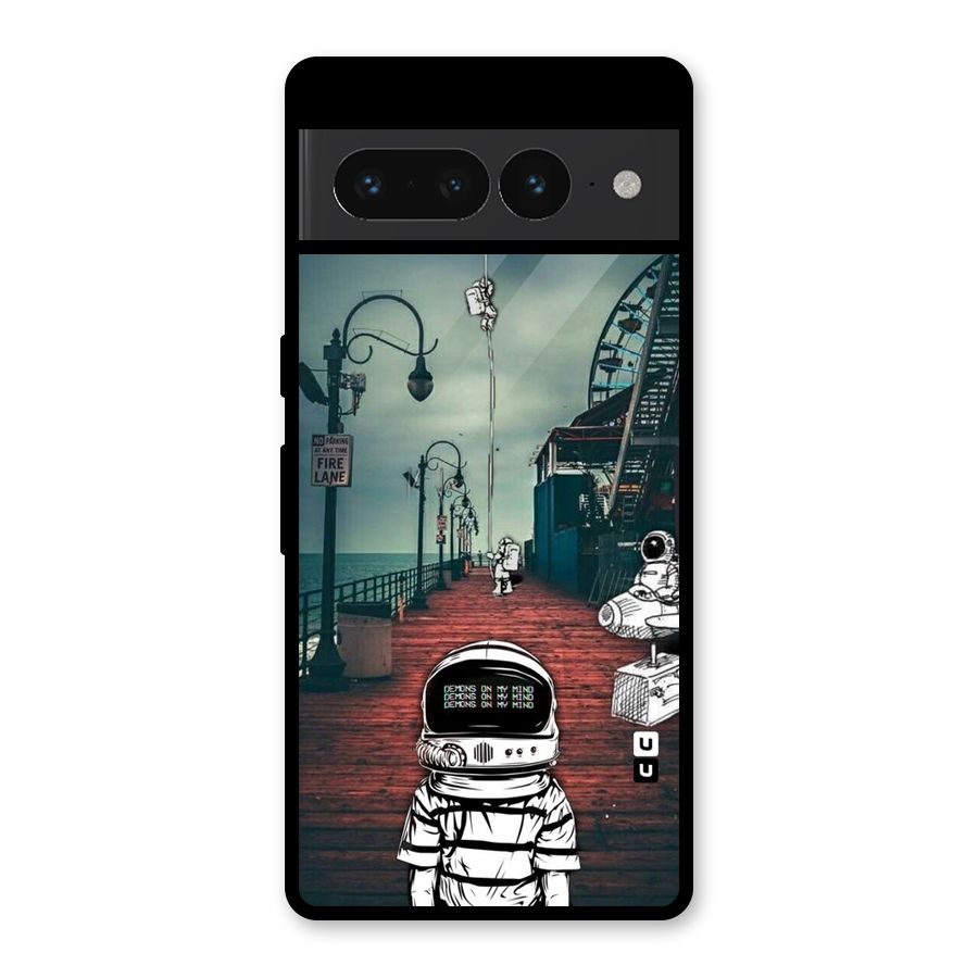 Robotic Design Glass Back Case for Google Pixel 7 Pro