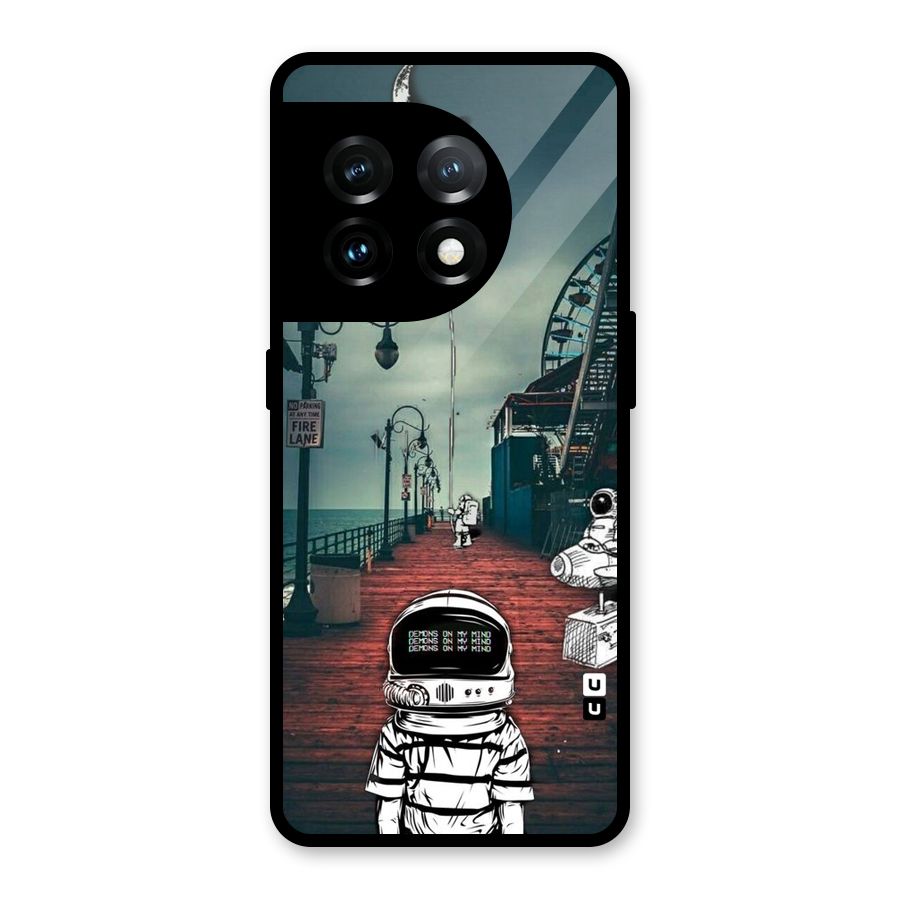 Robotic Design Glass Back Case for OnePlus 11