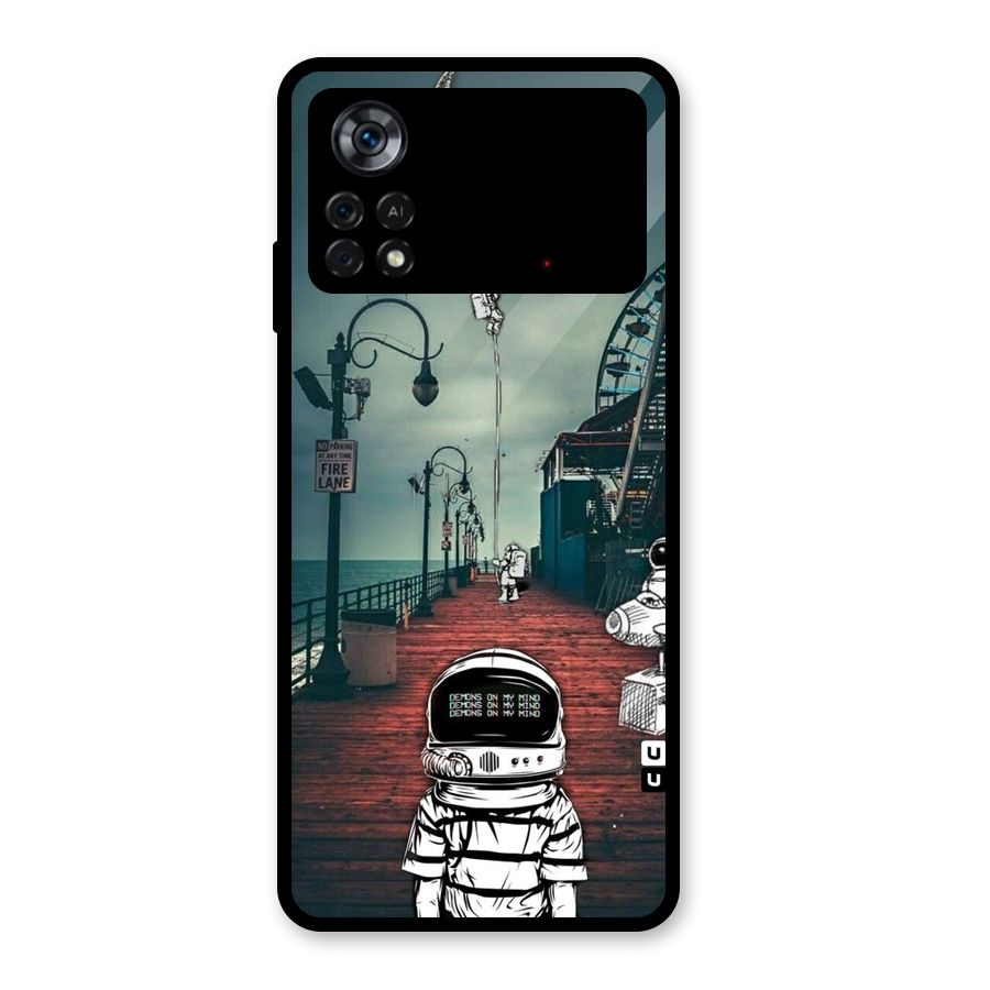 Robotic Design Glass Back Case for Poco X4 Pro 5G