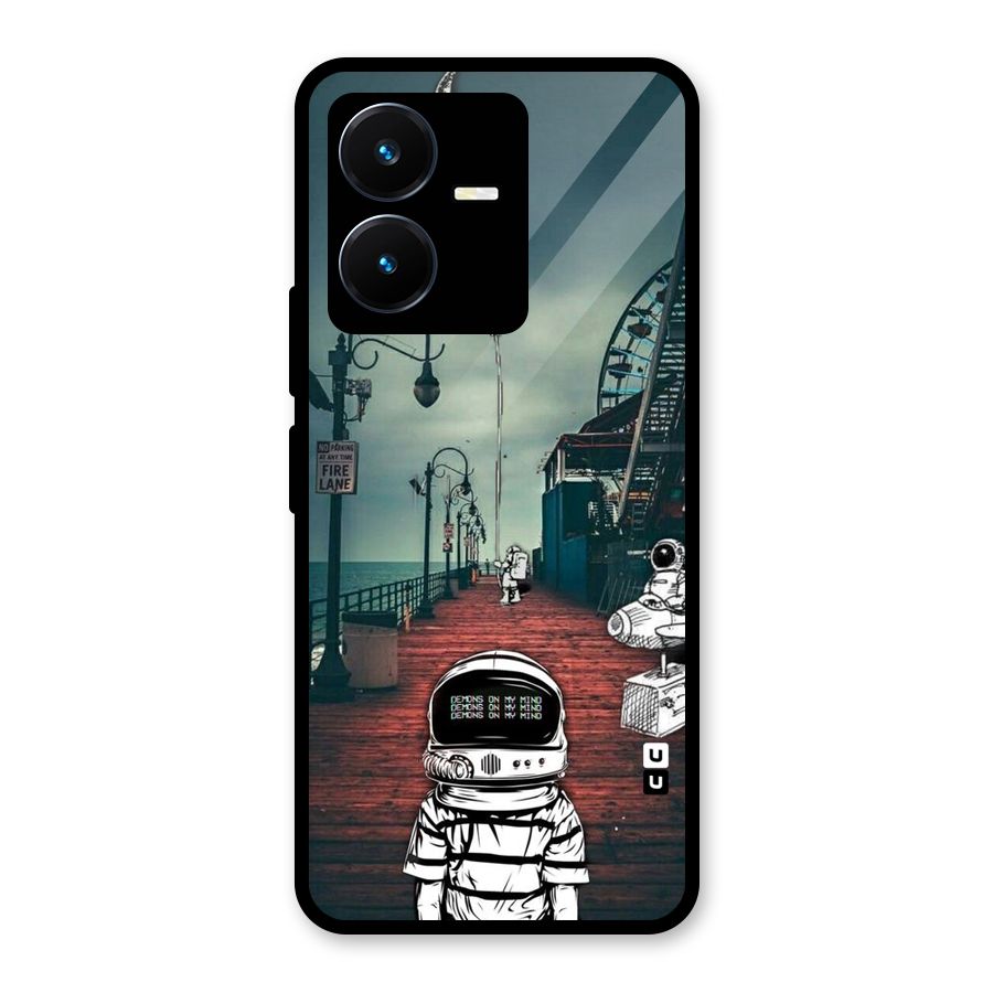 Robotic Design Glass Back Case for Vivo Y22