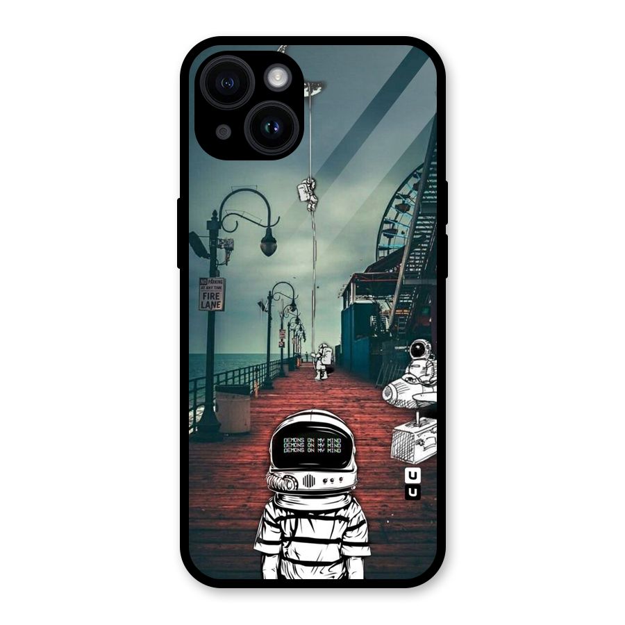 Robotic Design Glass Back Case for iPhone 14