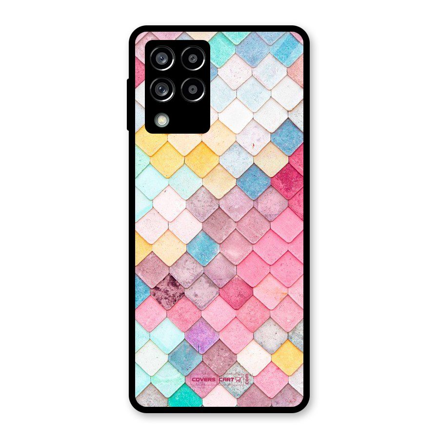 Rocks Pattern Design Glass Back Case for Galaxy M53 5G