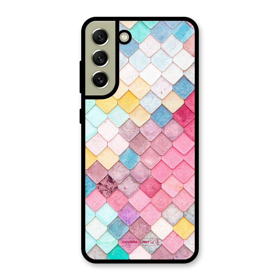 Rocks Pattern Design Glass Back Case for Galaxy S21 FE 5G