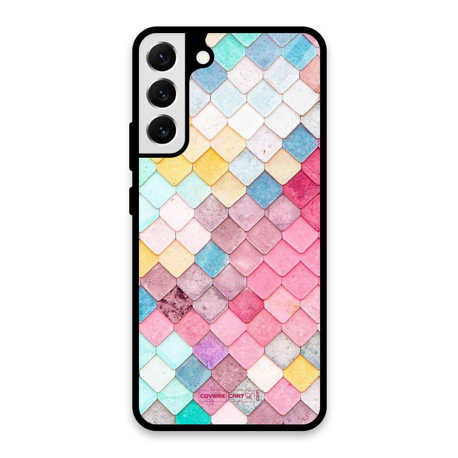 Rocks Pattern Design Glass Back Case for Galaxy S22 Plus 5G
