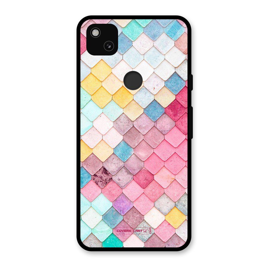 Rocks Pattern Design Glass Back Case for Google Pixel 4a