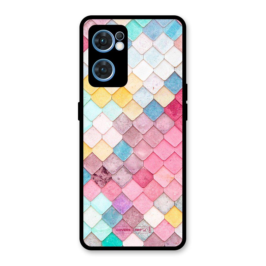 Rocks Pattern Design Glass Back Case for Oppo Reno7 5G