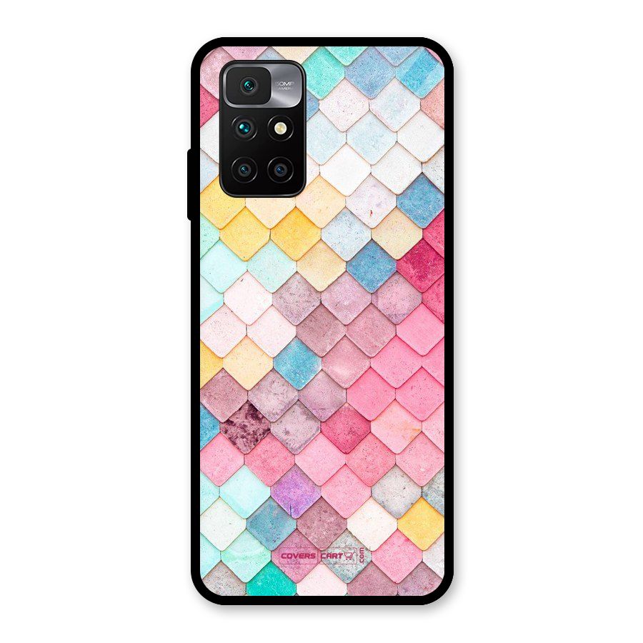 Rocks Pattern Design Glass Back Case for Redmi 10 Prime