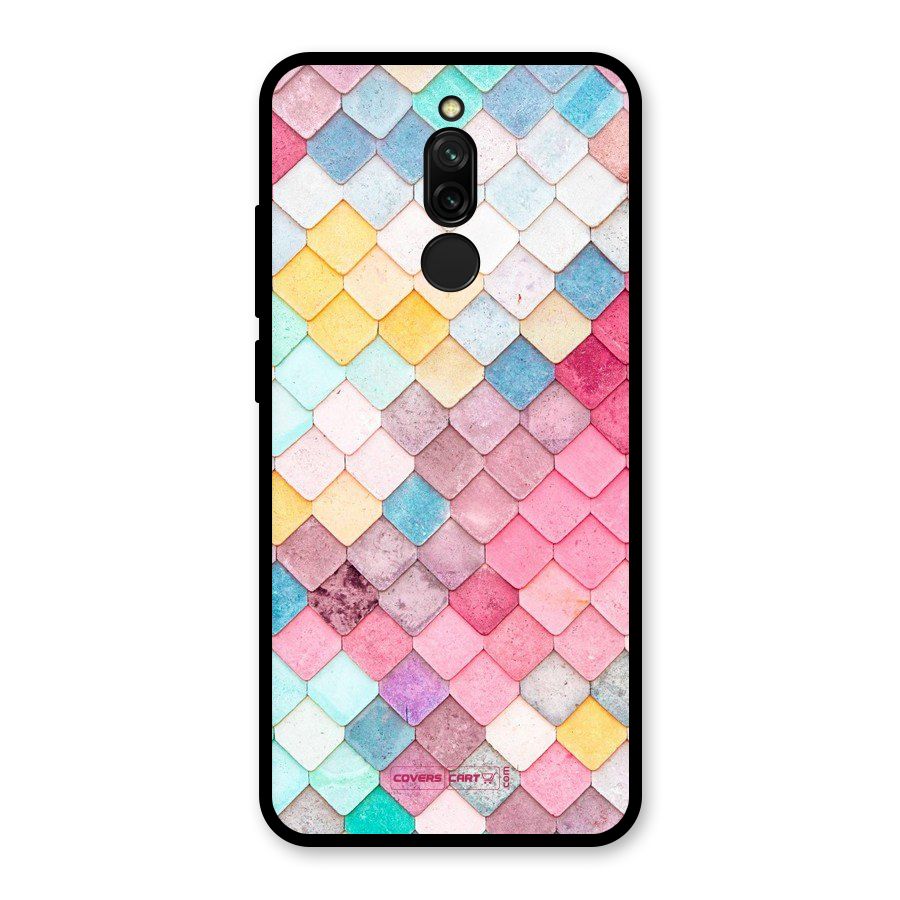 Rocks Pattern Design Glass Back Case for Redmi 8