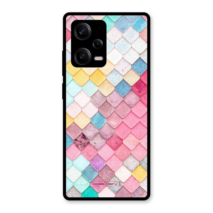 Rocks Pattern Design Glass Back Case for Redmi Note 12 Pro