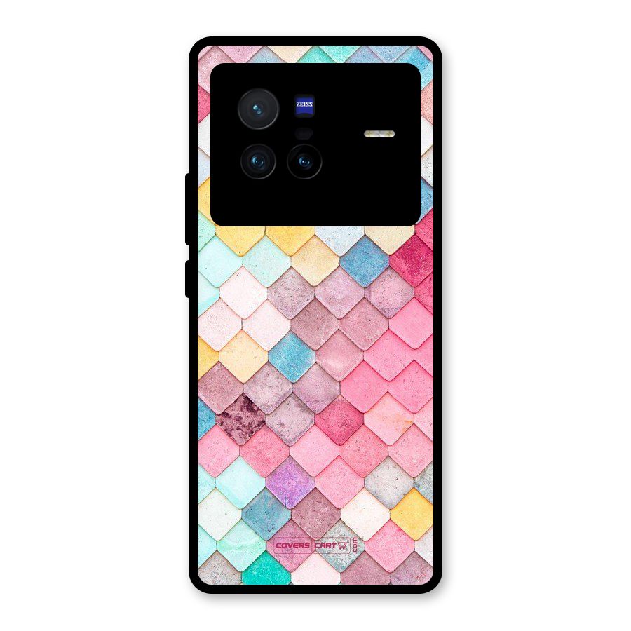 Rocks Pattern Design Glass Back Case for Vivo X80