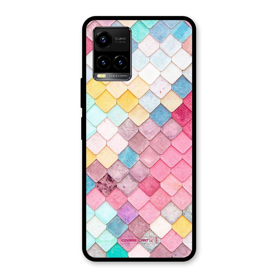 Rocks Pattern Design Glass Back Case for Vivo Y21T