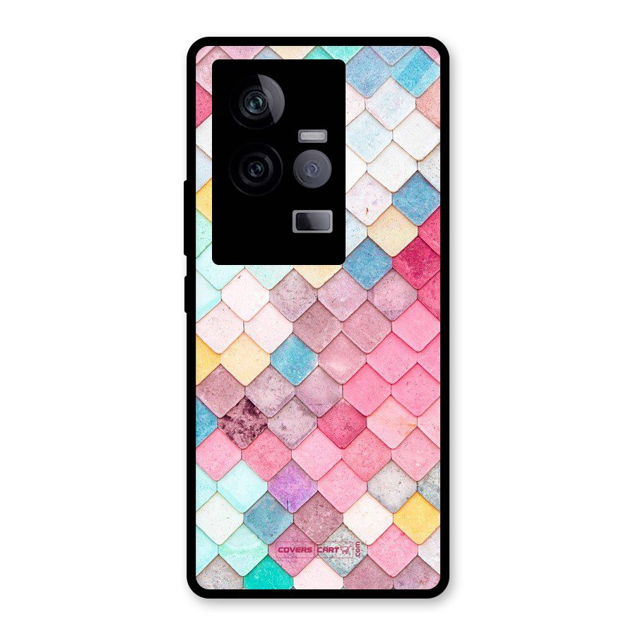 Rocks Pattern Design Glass Back Case for Vivo iQOO 11 5G
