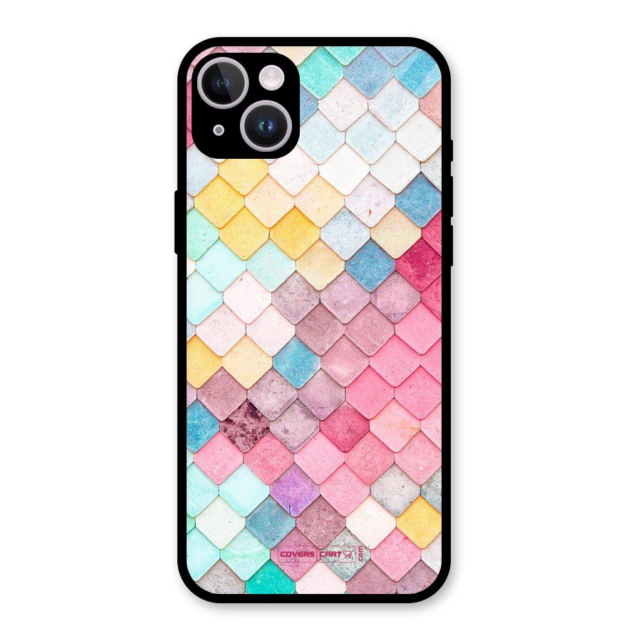Rocks Pattern Design Glass Back Case for iPhone 14 Plus