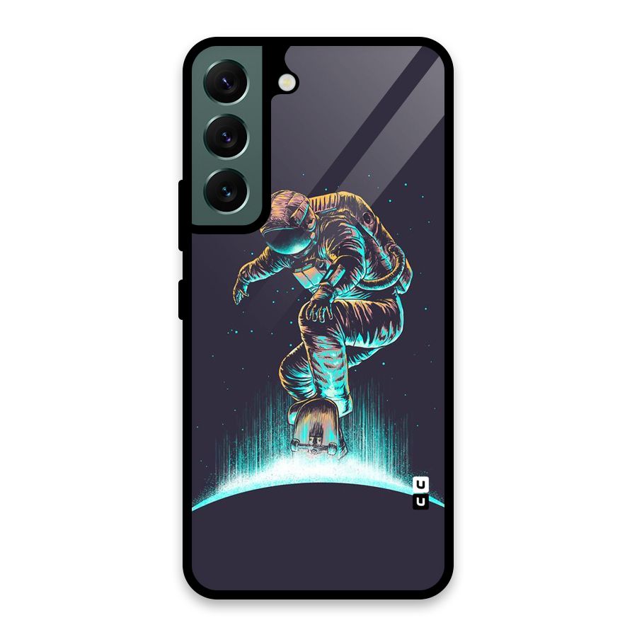 Rolling Spaceman Glass Back Case for Galaxy S22 5G