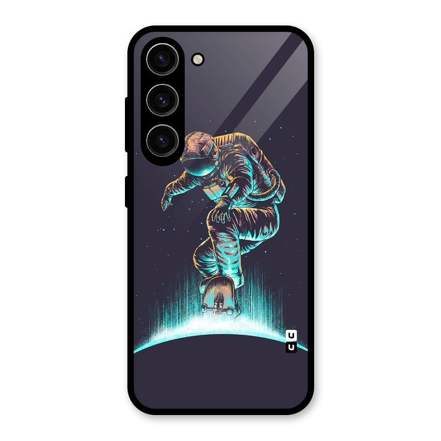 Rolling Spaceman Glass Back Case for Galaxy S23