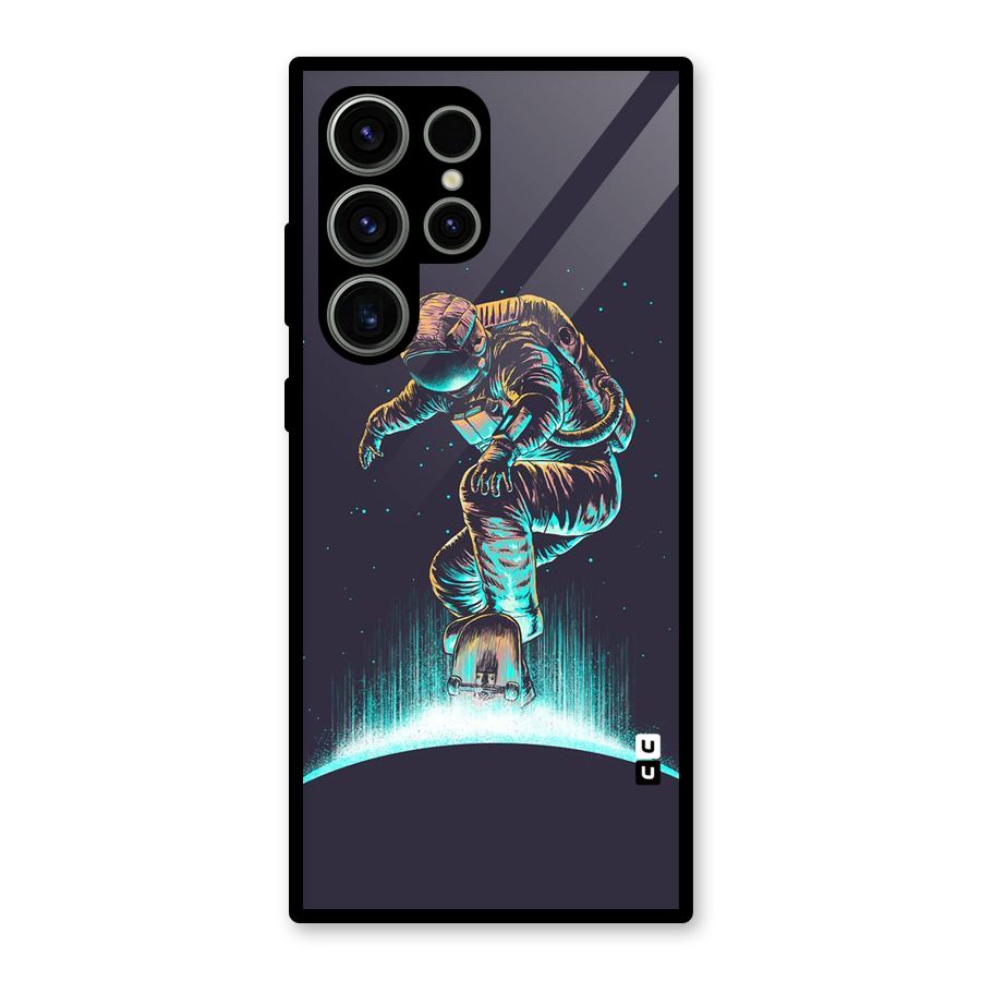 Rolling Spaceman Glass Back Case for Galaxy S23 Ultra