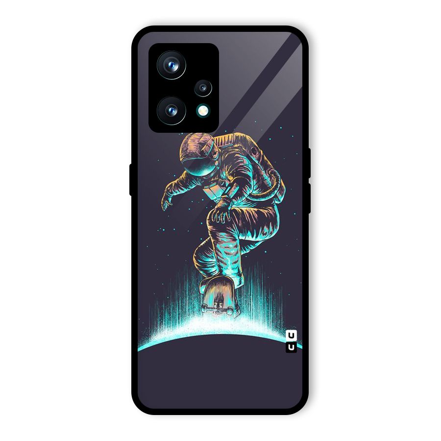 Rolling Spaceman Glass Back Case for Realme Narzo 50 Pro