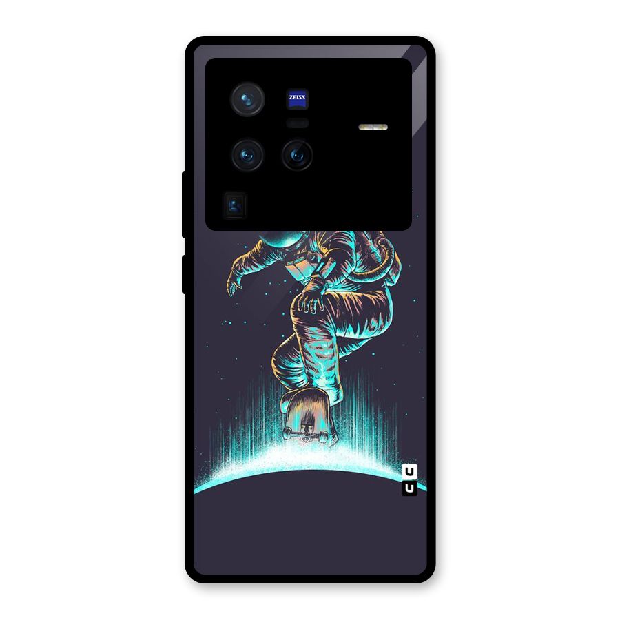 Rolling Spaceman Glass Back Case for Vivo X80 Pro