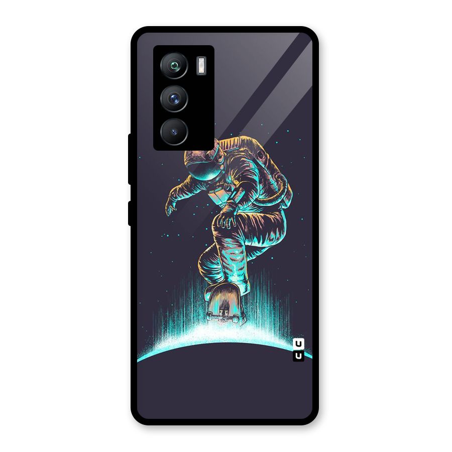 Rolling Spaceman Glass Back Case for Vivo iQOO 9 SE