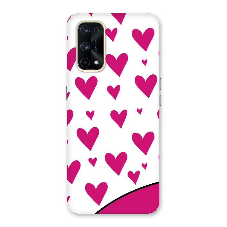 Romantic Couples with Hearts Glass Back Case for Realme X7 Pro