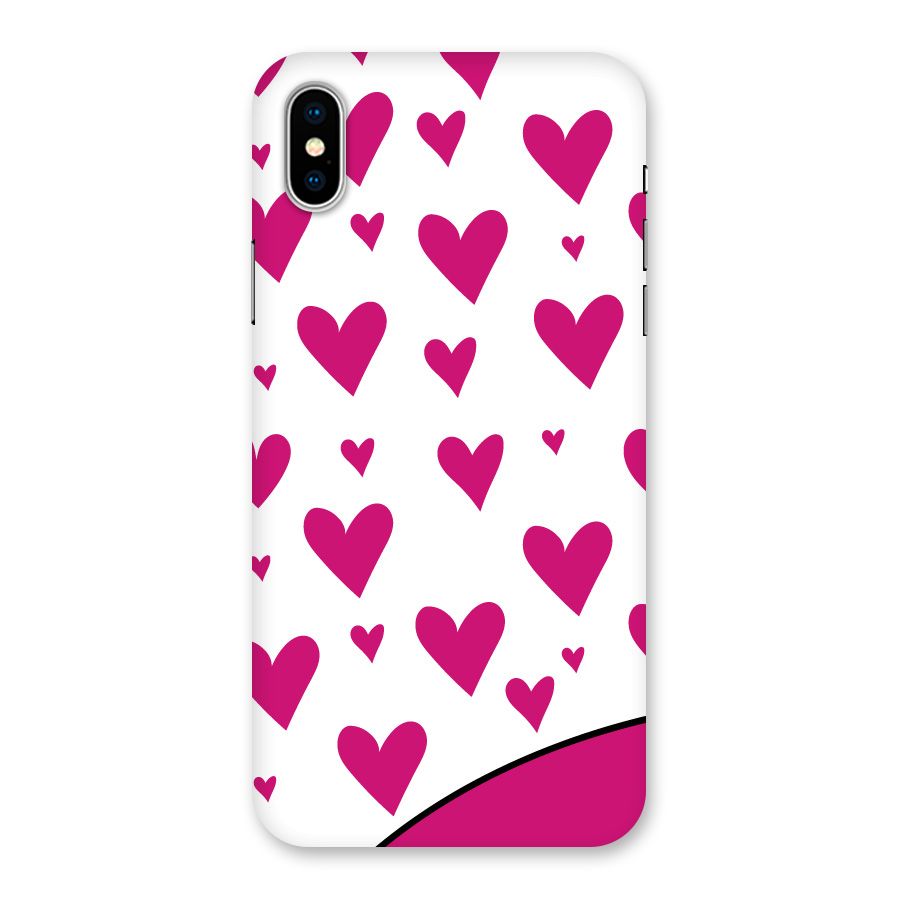 Romantic Couples with Hearts Back Case for iPhone XS