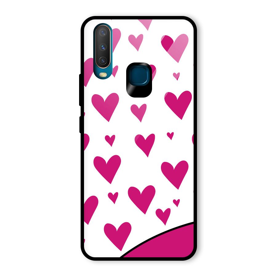 Romantic Couples with Hearts Glass Back Case for Vivo Y15