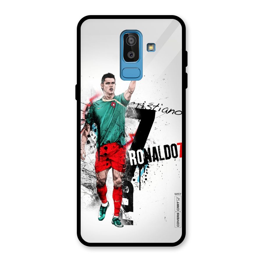 Ronaldo In Portugal Jersey Glass Back Case for Galaxy J8