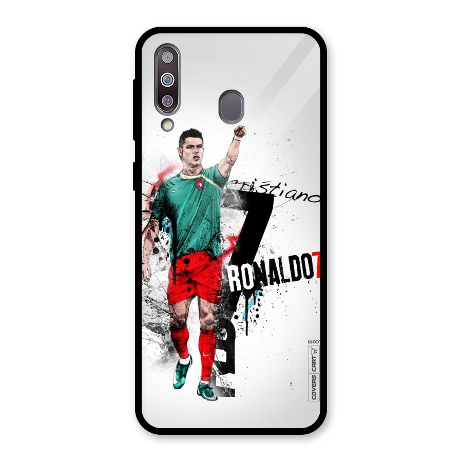 Ronaldo In Portugal Jersey Glass Back Case for Galaxy M30