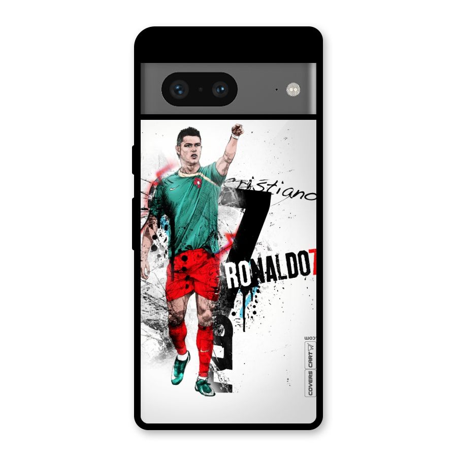 Ronaldo In Portugal Jersey Glass Back Case for Google Pixel 7