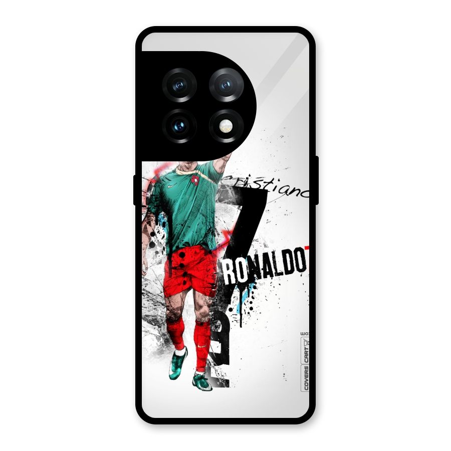 Ronaldo In Portugal Jersey Glass Back Case for OnePlus 11