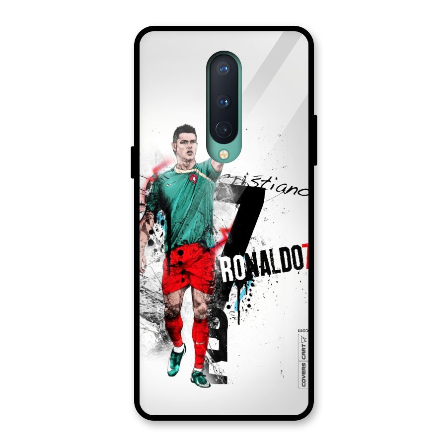 Ronaldo In Portugal Jersey Glass Back Case for OnePlus 8