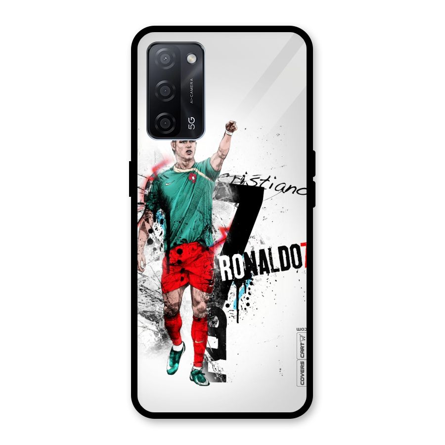 Ronaldo In Portugal Jersey Glass Back Case for Oppo A53s 5G