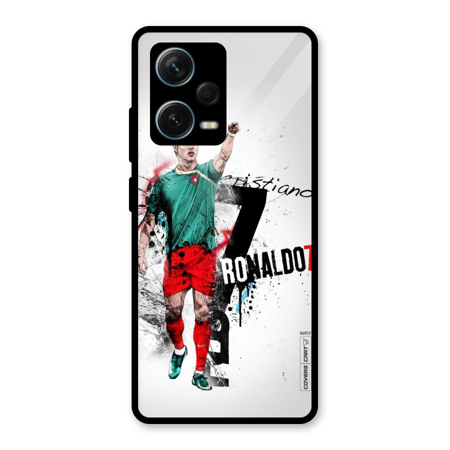 Ronaldo In Portugal Jersey Glass Back Case for Redmi Note 12 Pro Plus 5G