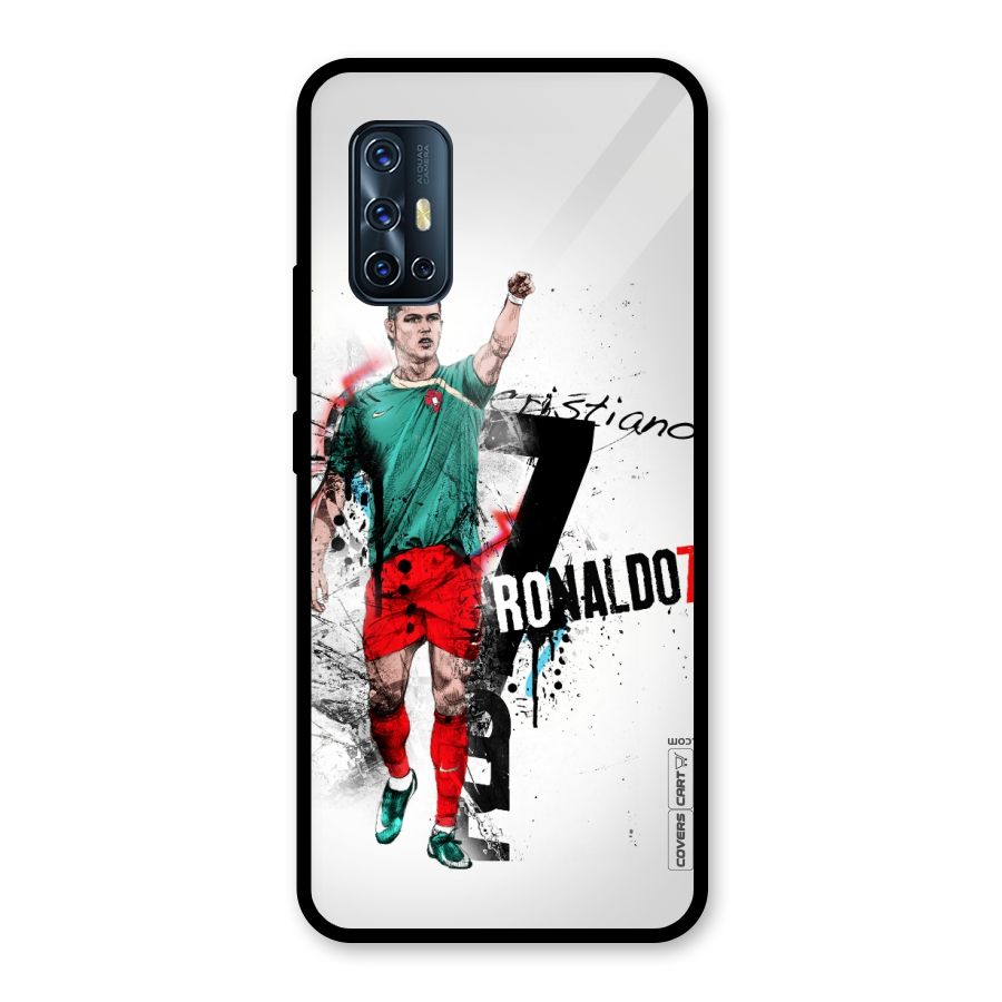 Ronaldo In Portugal Jersey Glass Back Case for Vivo V17