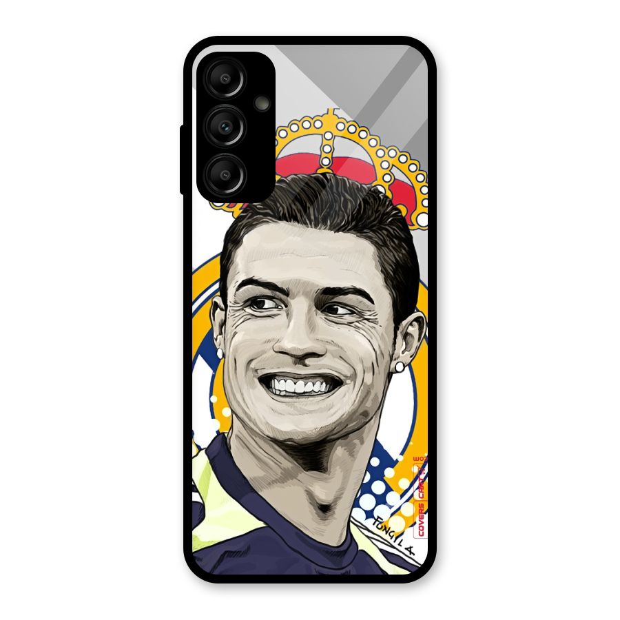 Ronaldo Madrid King Glass Back Case for Galaxy A14 5G