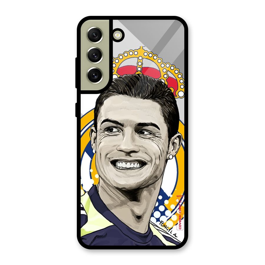 Ronaldo Madrid King Glass Back Case for Galaxy S21 FE 5G