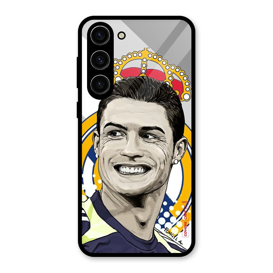 Ronaldo Madrid King Glass Back Case for Galaxy S23 Plus