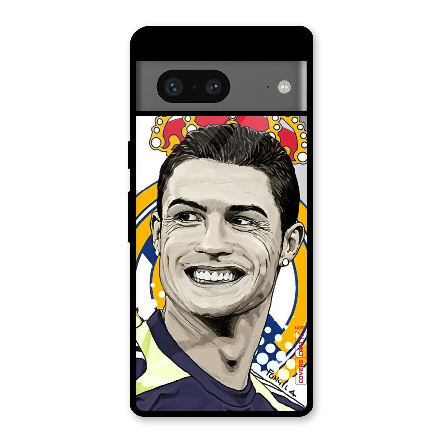 Ronaldo Madrid King Glass Back Case for Google Pixel 7