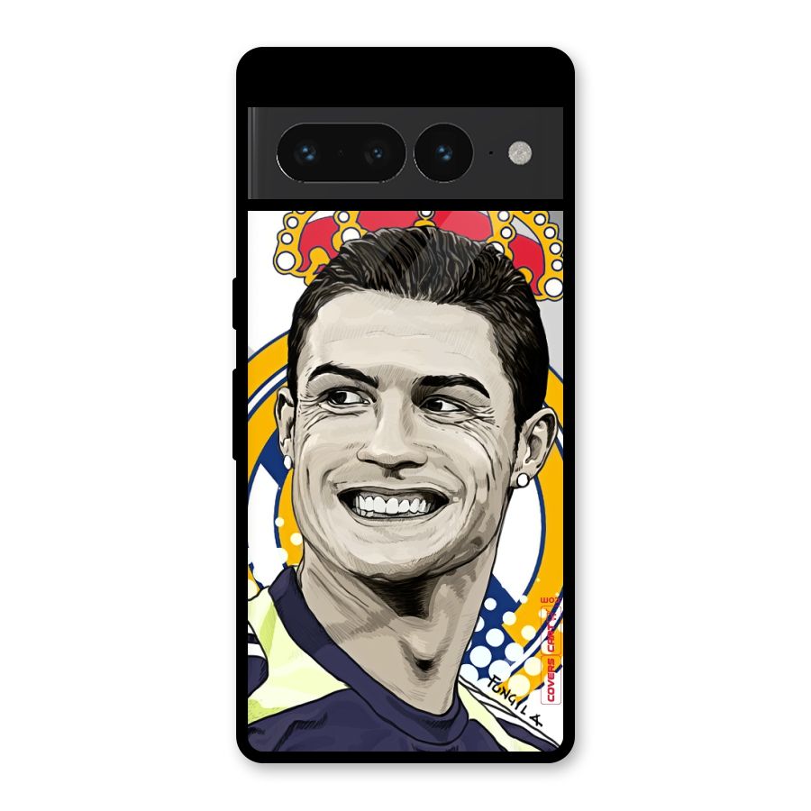 Ronaldo Madrid King Glass Back Case for Google Pixel 7 Pro